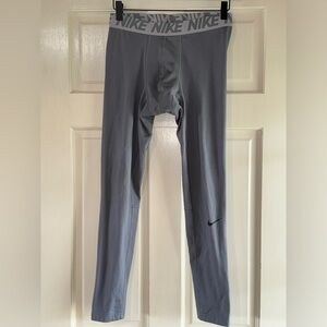 Nike Dry-Fit Compression Grey Tights Size Medium